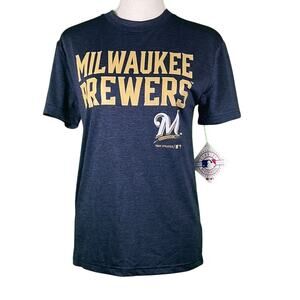 Genuine Merchandise Milwaukee Brewers Navy T-Shirt Size L 14/16